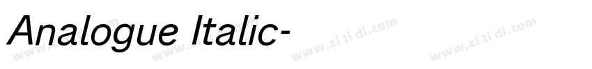 Analogue Italic字体转换
